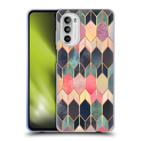 Elisabeth Fredriksson Geometric Design And Pattern Colourful Stained Glass Soft Gel Case for Motorola Moto G52