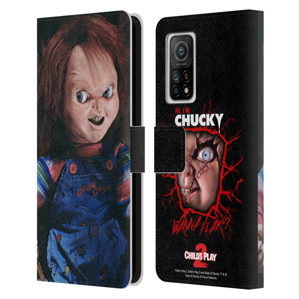 Child's Play II Key Art Doll Leather Book Wallet Case Cover For Xiaomi Mi 10T 5G
