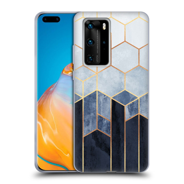 Elisabeth Fredriksson Sparkles Soft Blue Hexagons Soft Gel Case for Huawei P40 Pro / P40 Pro Plus 5G