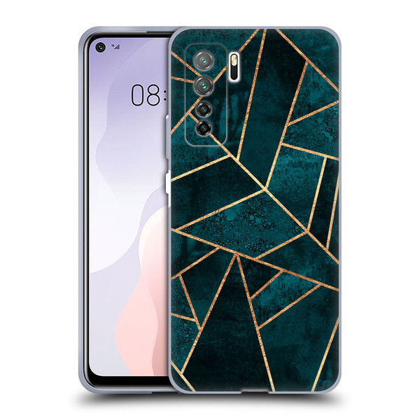 Elisabeth Fredriksson Sparkles Deep Teal Stone Soft Gel Case for Huawei Nova 7 SE/P40 Lite 5G