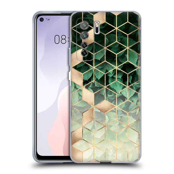 Elisabeth Fredriksson Sparkles Leaves And Cubes Soft Gel Case for Huawei Nova 7 SE/P40 Lite 5G