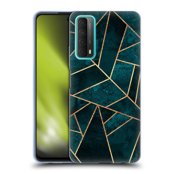 Elisabeth Fredriksson Sparkles Deep Teal Stone Soft Gel Case for Huawei P Smart (2021)