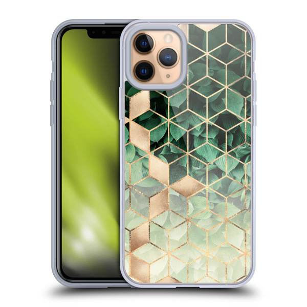 Elisabeth Fredriksson Sparkles Leaves And Cubes Soft Gel Case for Apple iPhone 11 Pro