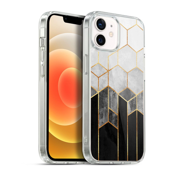 Elisabeth Fredriksson Sparkles Charcoal Hexagons Soft Gel Case for Apple iPhone 12 / iPhone 12 Pro & MagSafe