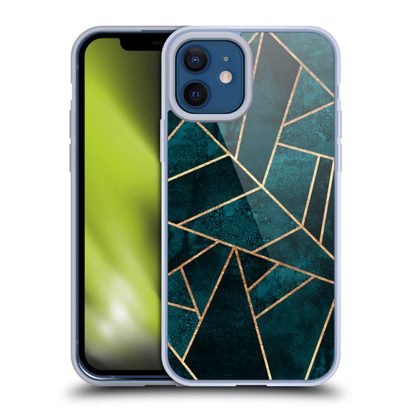 Elisabeth Fredriksson Sparkles Deep Teal Stone Soft Gel Case for Apple iPhone 12 / iPhone 12 Pro