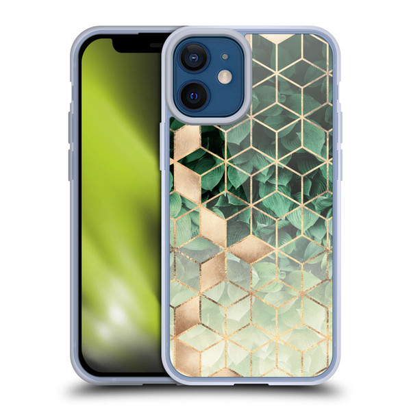 Elisabeth Fredriksson Sparkles Leaves And Cubes Soft Gel Case for Apple iPhone 12 Mini