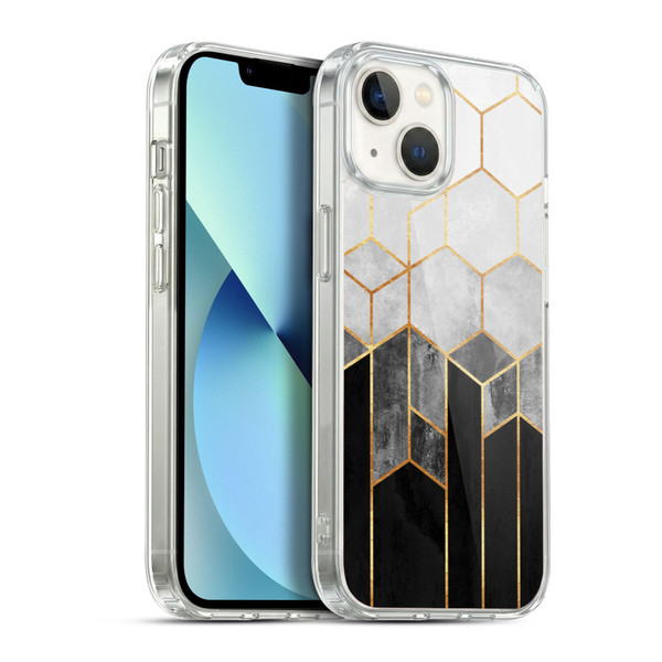 Elisabeth Fredriksson Sparkles Charcoal Hexagons Soft Gel Case for Apple iPhone 13