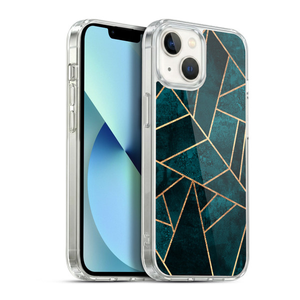 Elisabeth Fredriksson Sparkles Deep Teal Stone Soft Gel Case for Apple iPhone 13