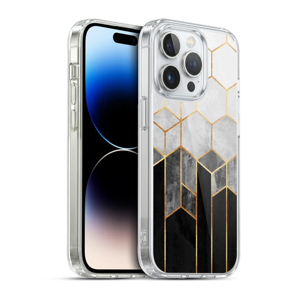 Elisabeth Fredriksson Sparkles Charcoal Hexagons Soft Gel Case for Apple iPhone 13 Pro & MagSafe