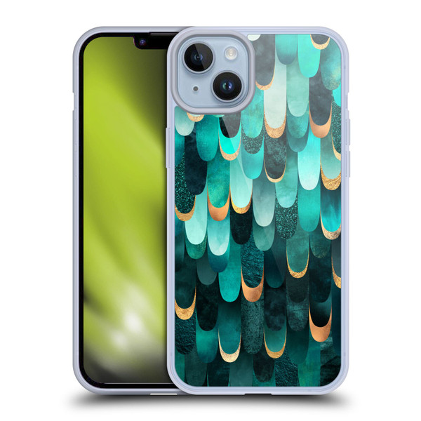 Elisabeth Fredriksson Sparkles Turquoise Soft Gel Case for Apple iPhone 14 Plus