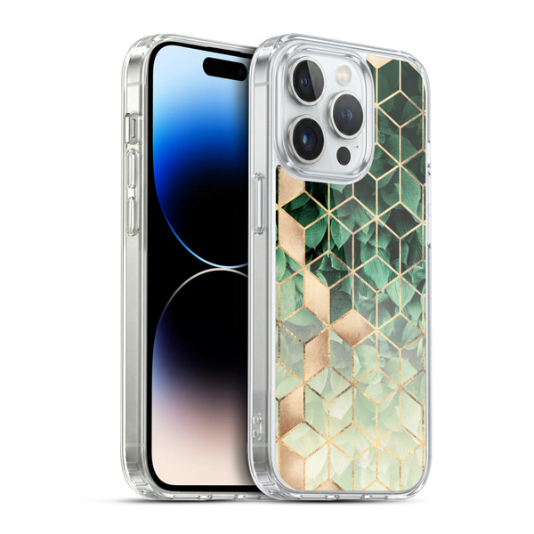 Elisabeth Fredriksson Sparkles Leaves And Cubes Soft Gel Case for Apple iPhone 14 Pro & MagSafe