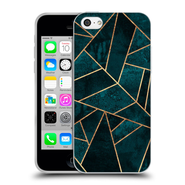 Elisabeth Fredriksson Sparkles Deep Teal Stone Soft Gel Case for Apple iPhone 5c