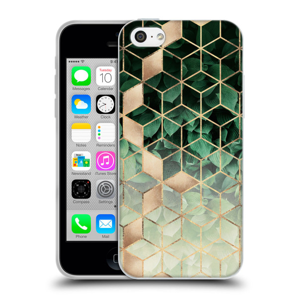 Elisabeth Fredriksson Sparkles Leaves And Cubes Soft Gel Case for Apple iPhone 5c