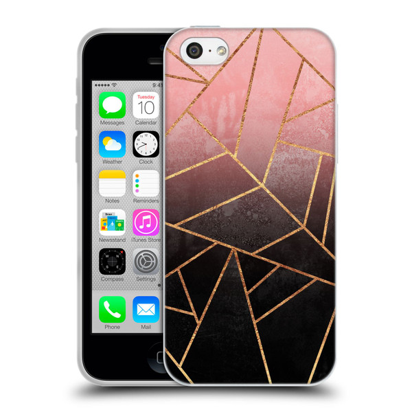Elisabeth Fredriksson Sparkles Pink And Black Soft Gel Case for Apple iPhone 5c