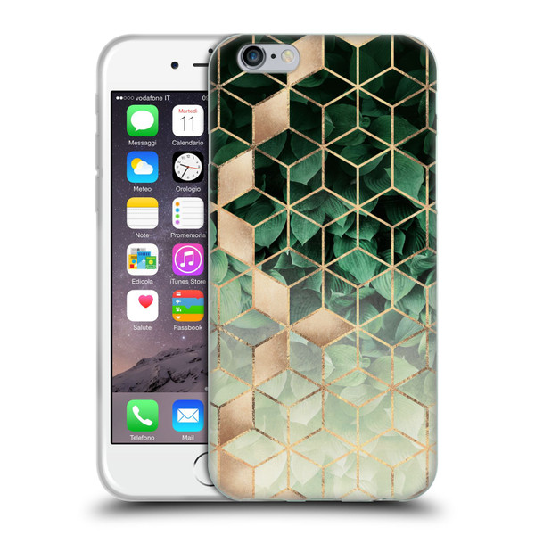 Elisabeth Fredriksson Sparkles Leaves And Cubes Soft Gel Case for Apple iPhone 6 / iPhone 6s