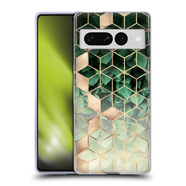 Elisabeth Fredriksson Sparkles Leaves And Cubes Soft Gel Case for Google Pixel 7 Pro