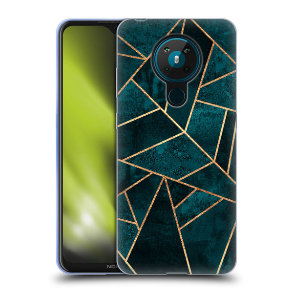 Elisabeth Fredriksson Sparkles Deep Teal Stone Soft Gel Case for Nokia 5.3