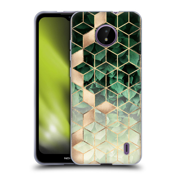 Elisabeth Fredriksson Sparkles Leaves And Cubes Soft Gel Case for Nokia C10 / C20