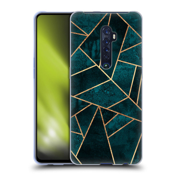 Elisabeth Fredriksson Sparkles Deep Teal Stone Soft Gel Case for OPPO Reno 2