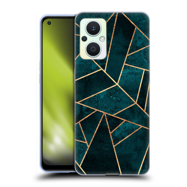 Elisabeth Fredriksson Sparkles Deep Teal Stone Soft Gel Case for OPPO Reno8 Lite