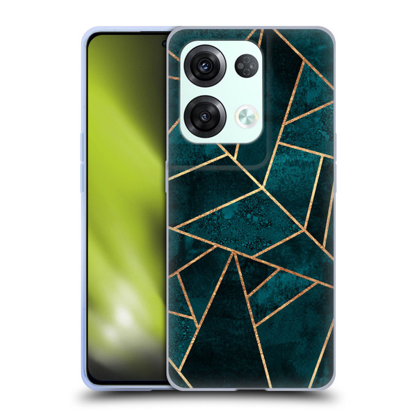 Elisabeth Fredriksson Sparkles Deep Teal Stone Soft Gel Case for OPPO Reno8 Pro