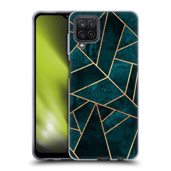 Elisabeth Fredriksson Sparkles Deep Teal Stone Soft Gel Case for Samsung Galaxy A12 (2020)