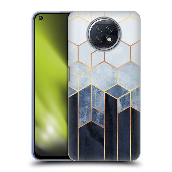 Elisabeth Fredriksson Sparkles Soft Blue Hexagons Soft Gel Case for Xiaomi Redmi Note 9T 5G