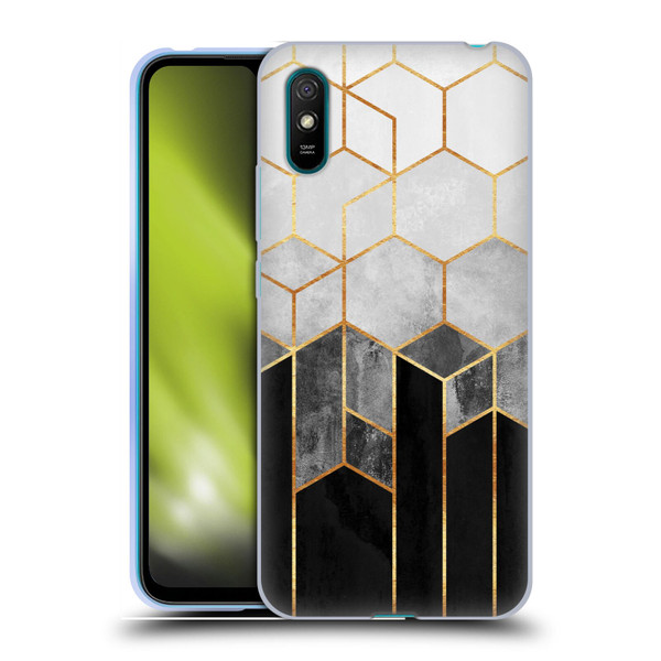Elisabeth Fredriksson Sparkles Charcoal Hexagons Soft Gel Case for Xiaomi Redmi 9A / Redmi 9AT