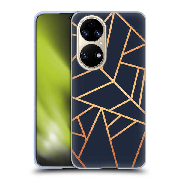 Elisabeth Fredriksson Stone Collection Copper And Midnight Navy Soft Gel Case for Huawei P50
