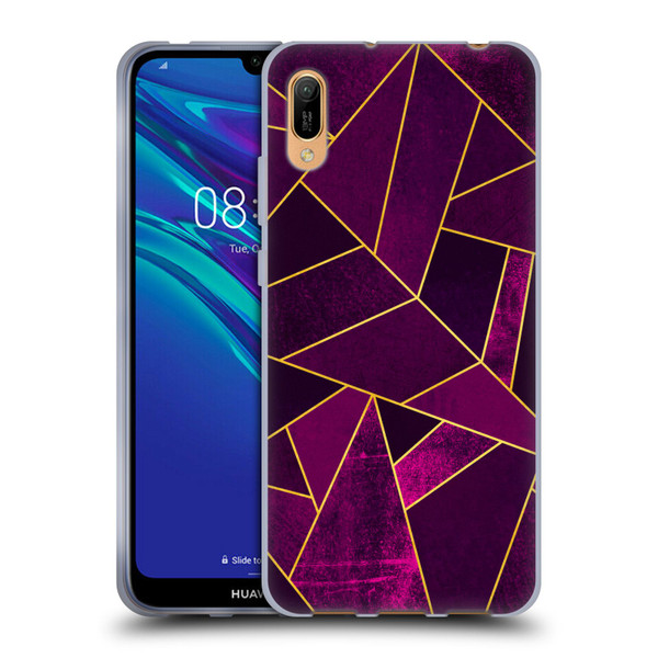Elisabeth Fredriksson Stone Collection Purple Soft Gel Case for Huawei Y6 Pro (2019)