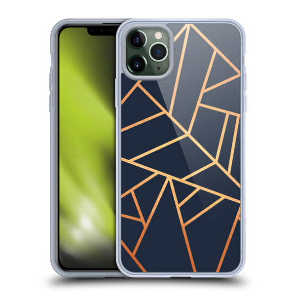Elisabeth Fredriksson Stone Collection Copper And Midnight Navy Soft Gel Case for Apple iPhone 11 Pro Max