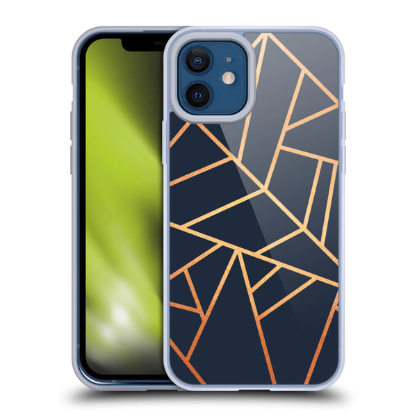 Elisabeth Fredriksson Stone Collection Copper And Midnight Navy Soft Gel Case for Apple iPhone 12 / iPhone 12 Pro