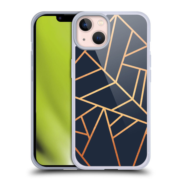 Elisabeth Fredriksson Stone Collection Copper And Midnight Navy Soft Gel Case for Apple iPhone 13