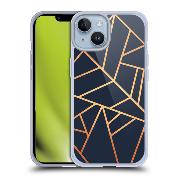 Elisabeth Fredriksson Stone Collection Copper And Midnight Navy Soft Gel Case for Apple iPhone 14