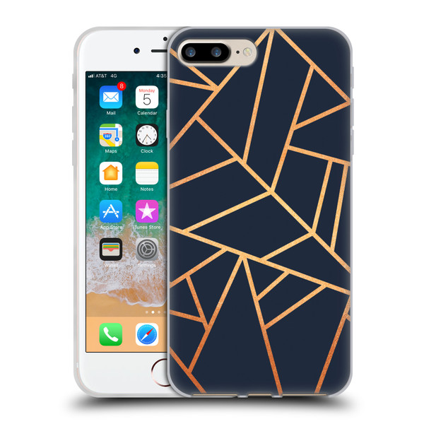 Elisabeth Fredriksson Stone Collection Copper And Midnight Navy Soft Gel Case for Apple iPhone 7 Plus / iPhone 8 Plus