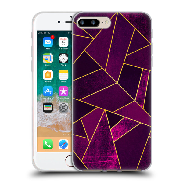 Elisabeth Fredriksson Stone Collection Purple Soft Gel Case for Apple iPhone 7 Plus / iPhone 8 Plus