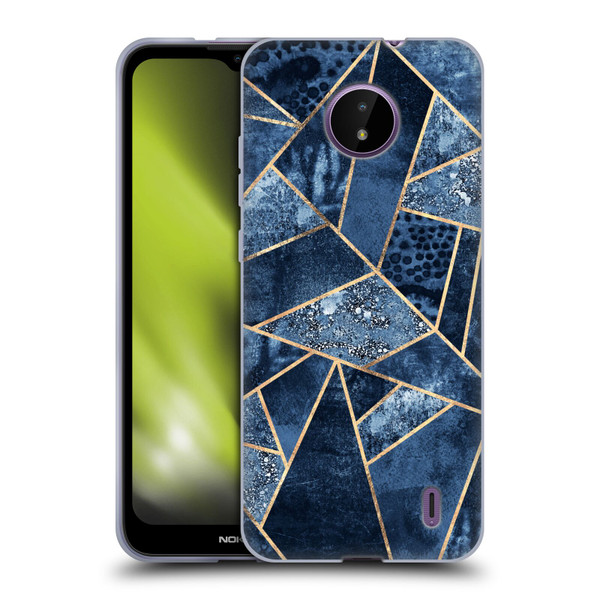 Elisabeth Fredriksson Stone Collection Blue Soft Gel Case for Nokia C10 / C20