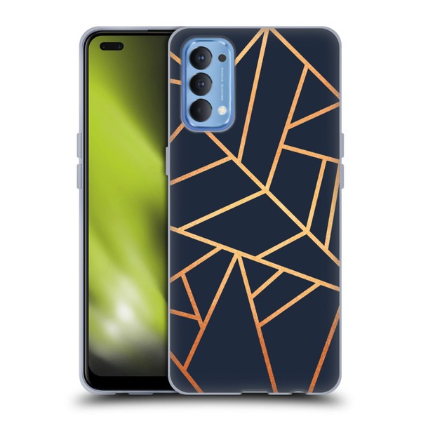 Elisabeth Fredriksson Stone Collection Copper And Midnight Navy Soft Gel Case for OPPO Reno 4 5G