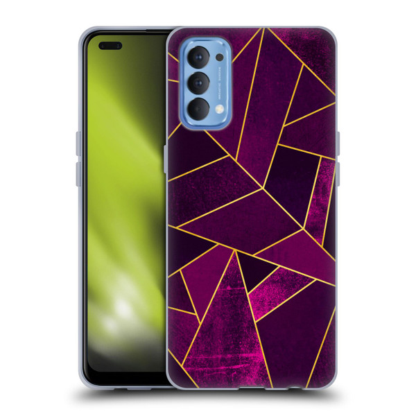Elisabeth Fredriksson Stone Collection Purple Soft Gel Case for OPPO Reno 4 5G