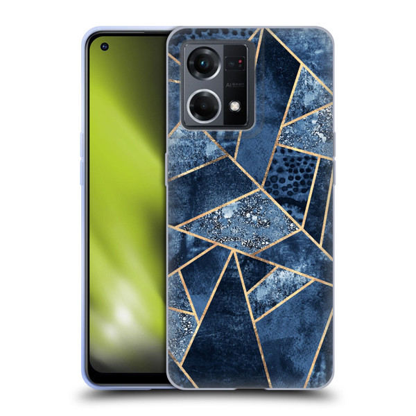 Elisabeth Fredriksson Stone Collection Blue Soft Gel Case for OPPO Reno8 4G