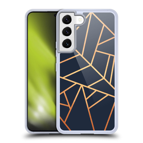Elisabeth Fredriksson Stone Collection Copper And Midnight Navy Soft Gel Case for Samsung Galaxy S22 5G