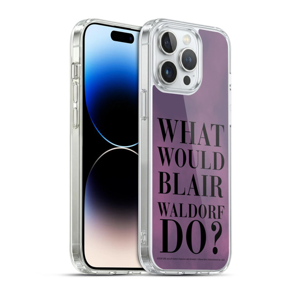Gossip Girl Graphics What Would Blair Soft Gel Case for Apple iPhone 14 Pro Max & MagSafe