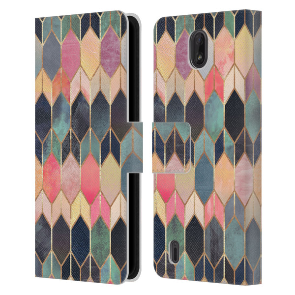 Elisabeth Fredriksson Geometric Design And Pattern Colourful Stained Glass Leather Book Wallet Case Cover For Nokia C01 Plus/C1 2nd Edition