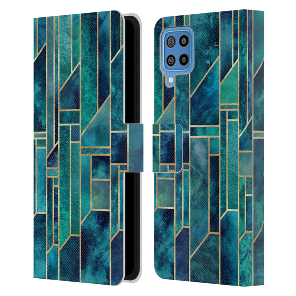 Elisabeth Fredriksson Geometric Design And Pattern Blue Skies Leather Book Wallet Case Cover For Samsung Galaxy F22 (2021)