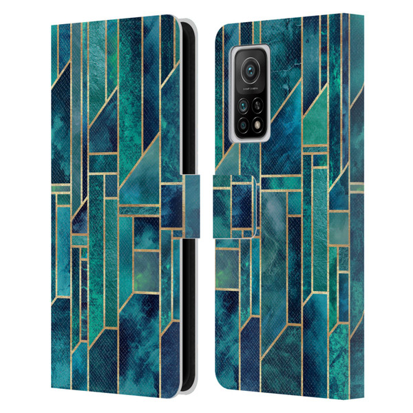 Elisabeth Fredriksson Geometric Design And Pattern Blue Skies Leather Book Wallet Case Cover For Xiaomi Mi 10T 5G