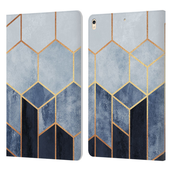 Elisabeth Fredriksson Sparkles Soft Blue Hexagons Leather Book Wallet Case Cover For Apple iPad Pro 10.5 (2017)