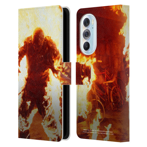 Friday the 13th Part VII The New Blood Graphics Jason Voorhees On Fire Leather Book Wallet Case Cover For Motorola Edge X30