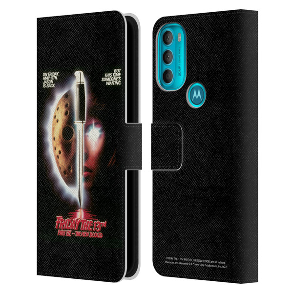 Friday the 13th Part VII The New Blood Graphics Key Art Leather Book Wallet Case Cover For Motorola Moto G71 5G