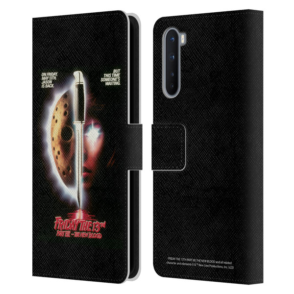 Friday the 13th Part VII The New Blood Graphics Key Art Leather Book Wallet Case Cover For OnePlus Nord 5G