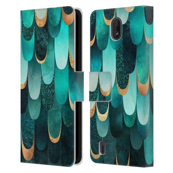 Elisabeth Fredriksson Sparkles Turquoise Leather Book Wallet Case Cover For Nokia C01 Plus/C1 2nd Edition